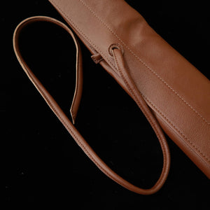 YOKU leatherworks rouleau à couteaux en cuir lavable, brun