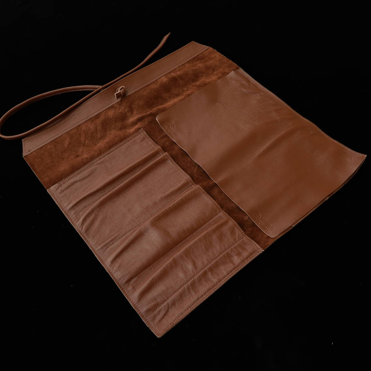 YOKU leatherworks rouleau à couteaux en cuir lavable, brun