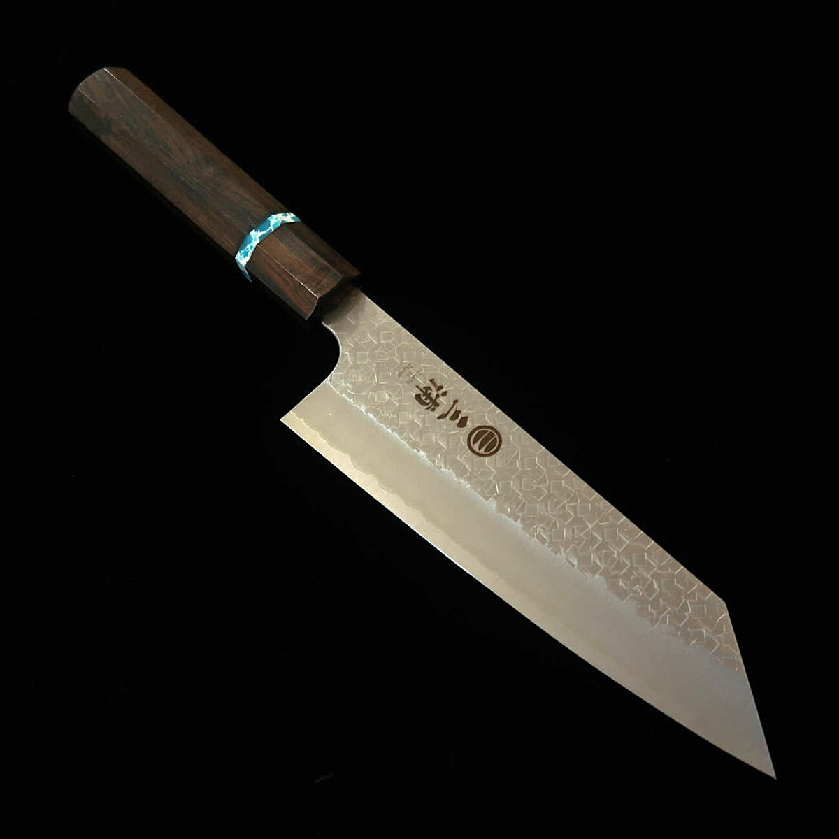 Miura MIURA bunka SG2 martelado, cabo octogonal em ébano com turquesa (165 mm)