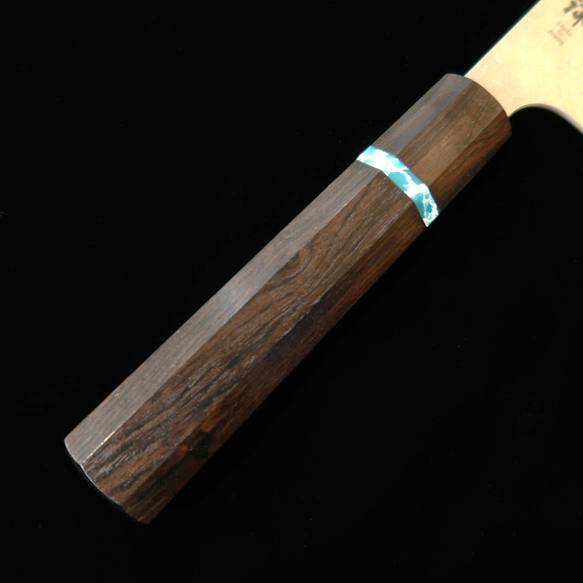 Miura MIURA bunka SG2 martelado, cabo octogonal em ébano com turquesa (165 mm)