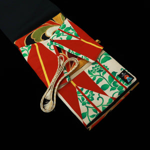FUJISHIKA Porta-facas tipo rolo estampa de quimono “Dragões voando e fênix dançando” (91,5×29,5cm)
