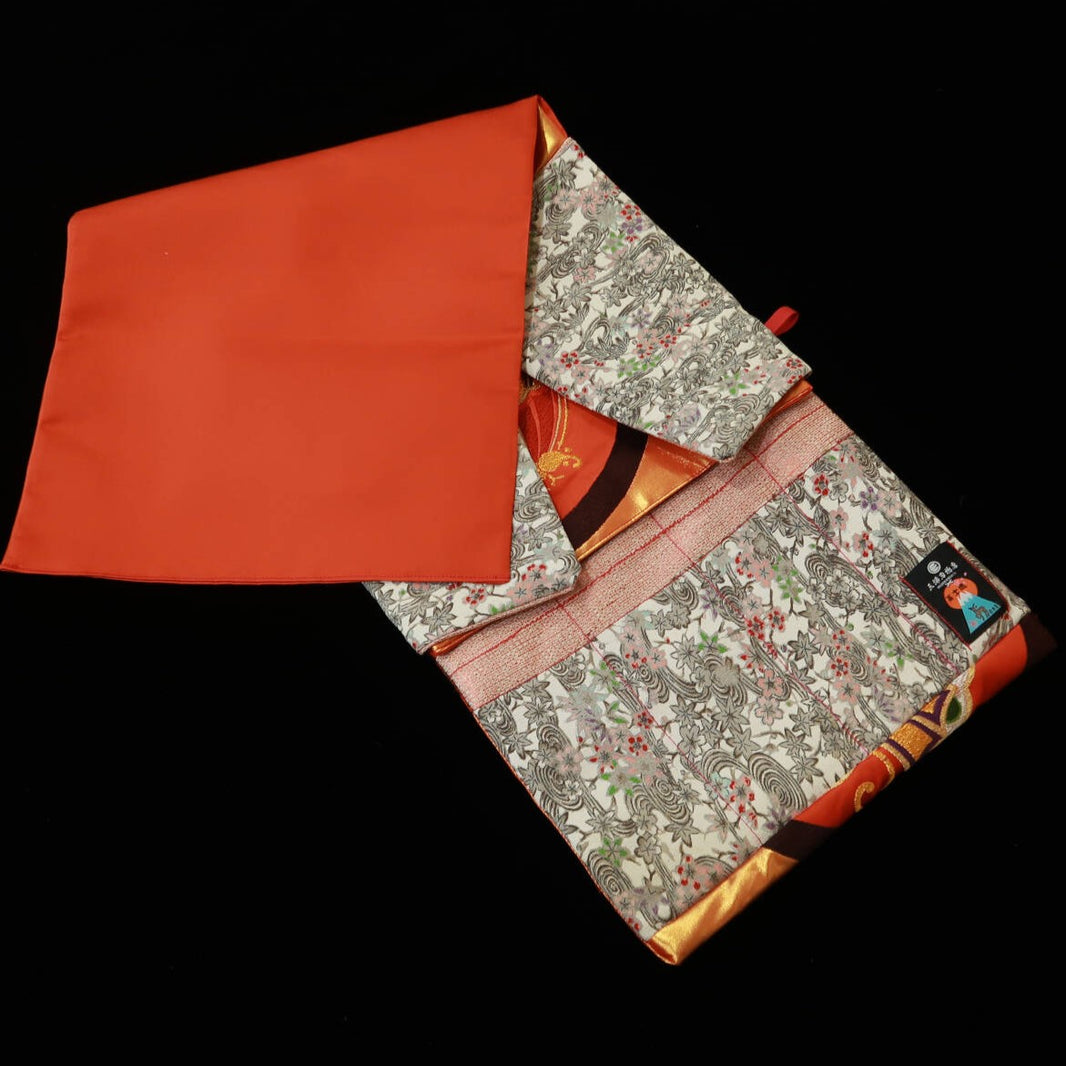 FUJISHIKA Knife Roll with Kimono Pattern, Cherry, Plum, and Peach (90 x 31 cm)