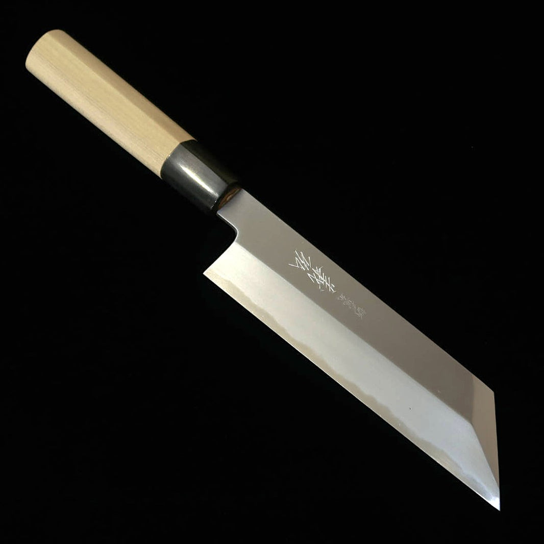 Yoshihiro YOSHIHIRO Kenmuki Shirogami #2 Mango redondo de magnolia con virola de cuerno (180 mm)