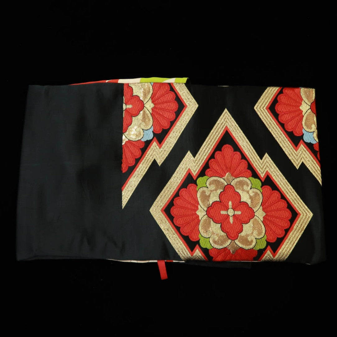 Trousse à couteaux Fujishika, motif kimono "Saika Ranpatsu" (90×30cm)