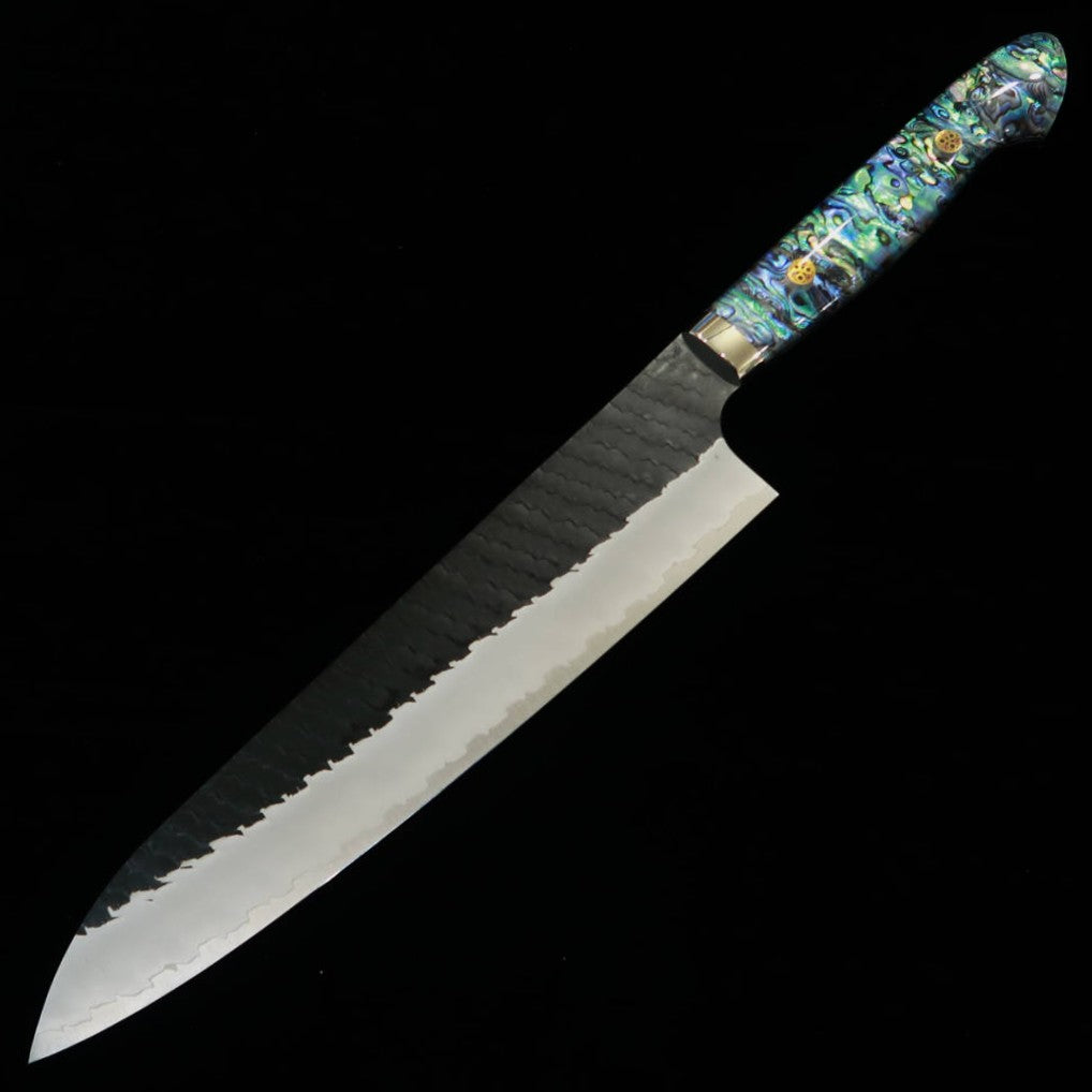 Nigara Cutlery NIGARA Gyuto SG2 Kurouchi Tsuchime Cabo de madrepérola (210/240mm)