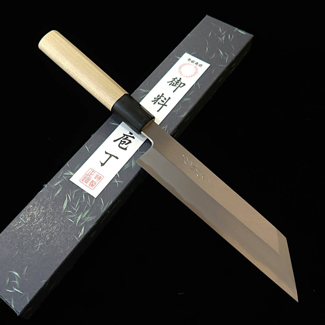 Yoshihiro YOSHIHIRO Kenmuki Shirogami #2 Mango redondo de magnolia con virola de cuerno (180 mm)