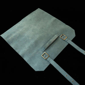 YOKU leatherworks rolo de couro para facas, couro reconstituído azul, tipo bolsa