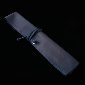 YOKU leatherworks Leather Knife Roll – Navy (Soft)