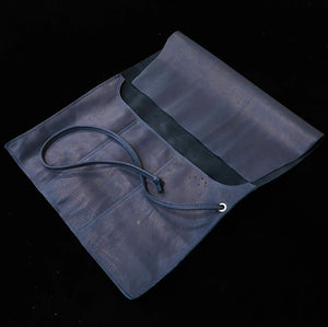 YOKU leatherworks Leather Knife Roll – Navy (Soft)