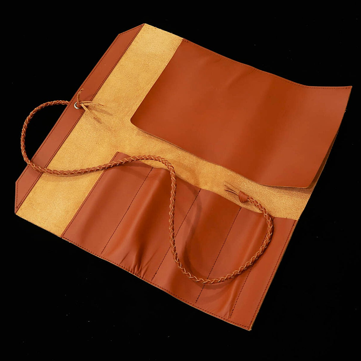 YOKU leatherworks Leather Knife Roll, Brown