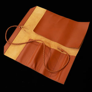 YOKU leatherworks Leather Knife Roll, Brown