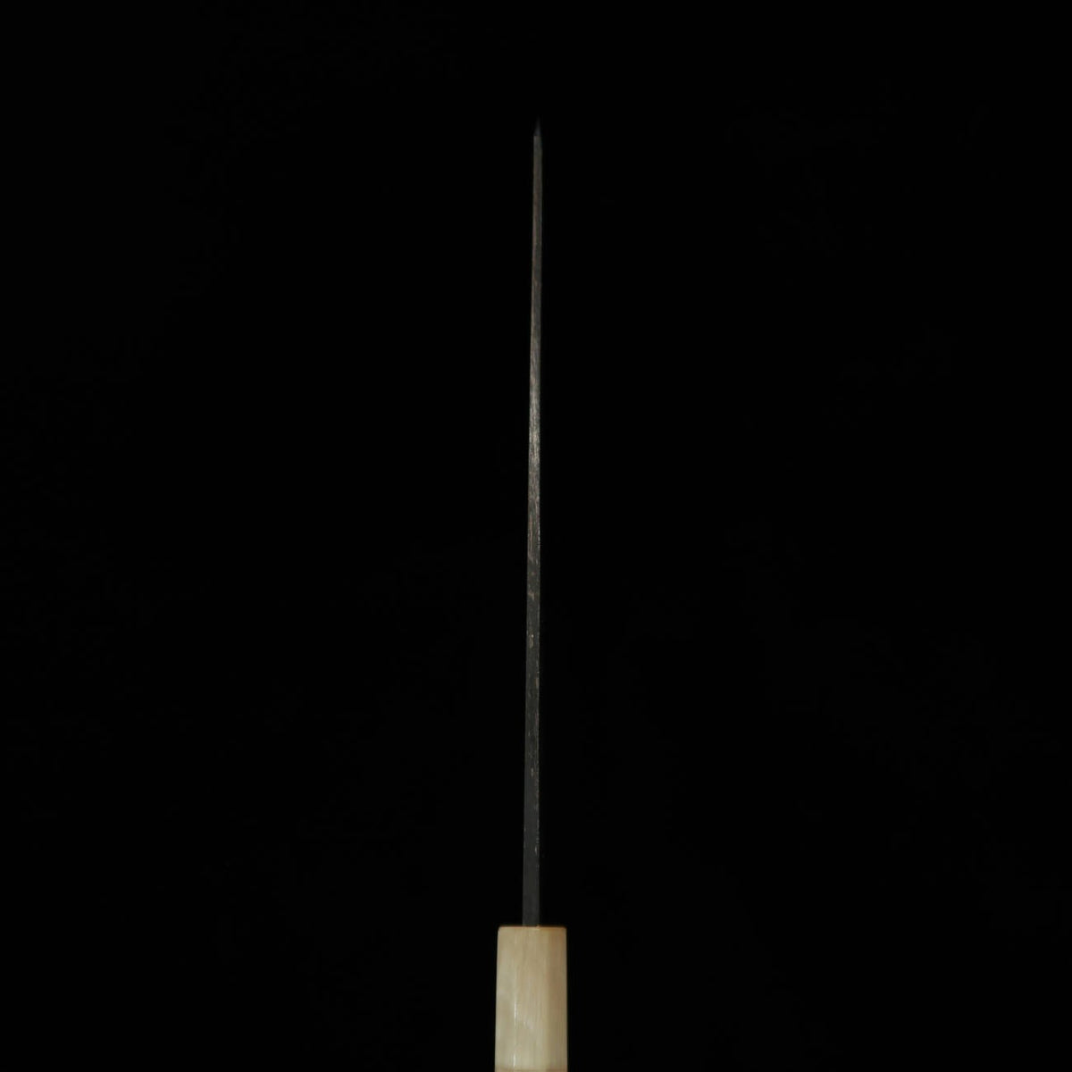 MIURA Itadaki Kiritsuke Yanagiba acier blanc n°2, finition noire, manche octogonal en magnolia et buffle blanc (270/300 mm)