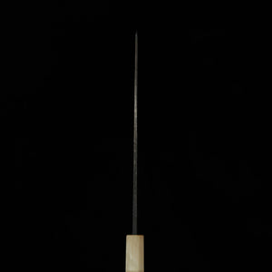 MIURA Itadaki Kiritsuke Yanagiba acier blanc n°2, finition noire, manche octogonal en magnolia et buffle blanc (270/300 mm)