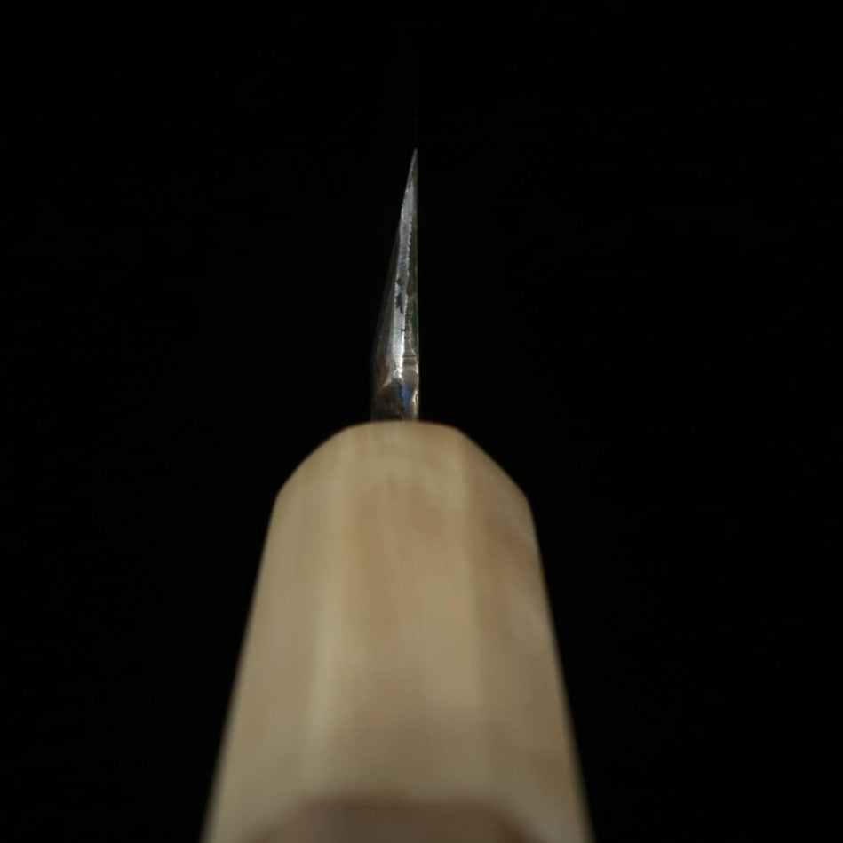 MIURA Itadaki Kiritsuke Yanagiba acier blanc n°2, finition noire, manche octogonal en magnolia et buffle blanc (270/300 mm)