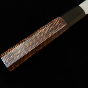 Nigara Hamono Forging Works NIGARA Santoku Aogami Super, acabado martillado, mango octogonal de wengué (180 mm)