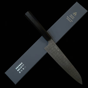 NIGARA NITOU Hamono – Gyuto Anmon SG2, cabo octogonal integral em ébano (210/240 mm)