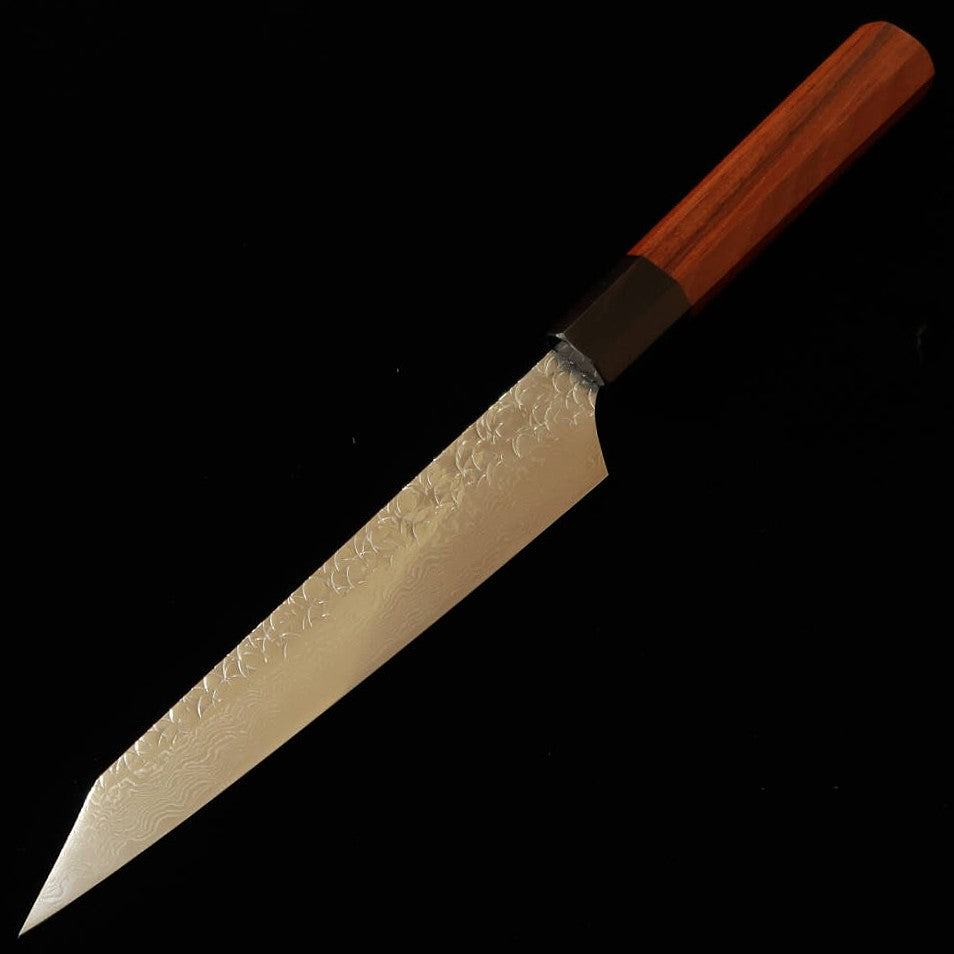 Sakai Takayuki SAKAI TAKAYUKI Petty tipo espada japonesa SG2 martilleado, Damasco, mango octogonal de palisandro (150 mm)