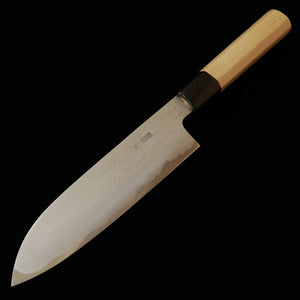 堺菊守 SAKAI KIKUMORI 菊月 渦 三徳 青紙一号 ダマスカス 朴八角柄 (180mm)