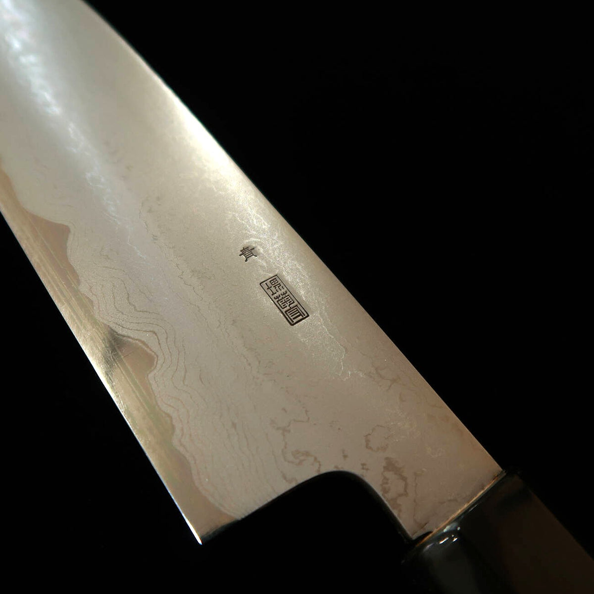 堺菊守 SAKAI KIKUMORI 菊月 渦 三徳 青紙一号 ダマスカス 朴八角柄 (180mm)