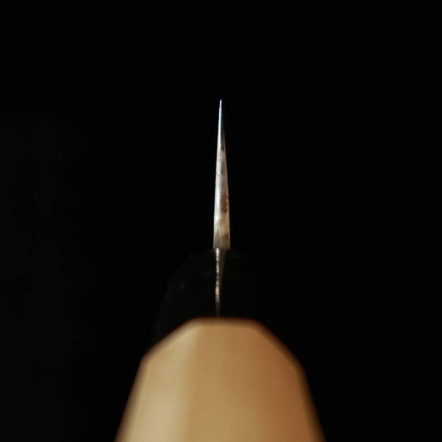 堺菊守 SAKAI KIKUMORI 菊月 渦 三徳 青紙一号 ダマスカス 朴八角柄 (180mm)
