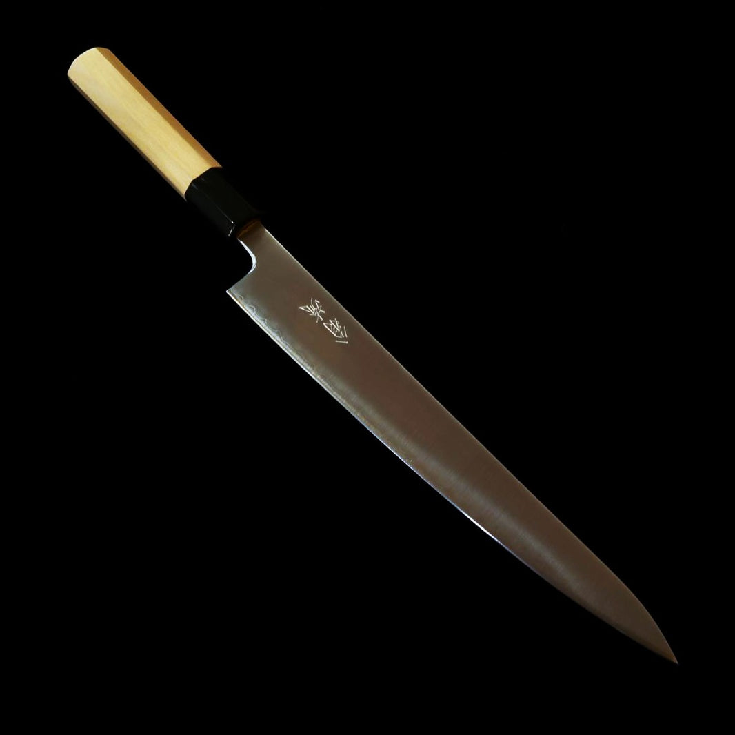 HADO – Kendō, style Okina, Aogami Super, plaquage inox, manche octogonal en magnolia, Sujihiki (240 mm)