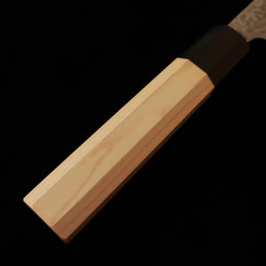 Miura – Santoku Aço Shirogami nº1, acabamento fosco, batido, cabo octogonal em bordo com anel de chifre (165 mm)