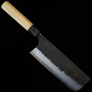 Masakage MASAKAGE Koishi Nakiri Aogami Super martelado, preto forjado, cabo em cerejeira americana (165 mm)