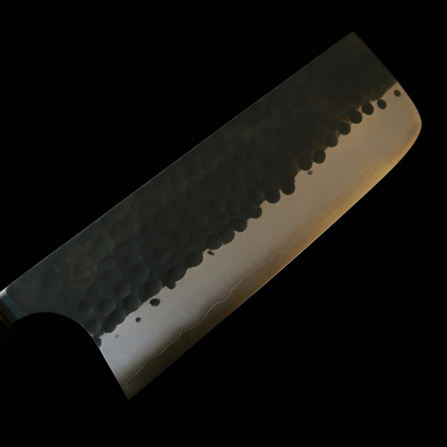 昌景MASAKAGE 小石 菜切 青紙スーパー 鎚目 黒打ち アメリカンチェリー柄（165mm）