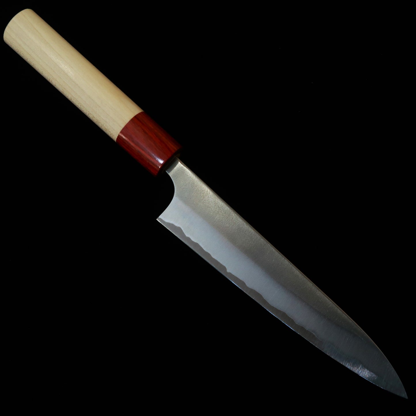 Petty MASAKAGE Snow Shirogami No. 2, Nashiji finish, with rounded magnolia handle (150mm)
