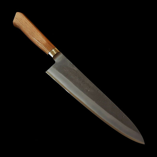 刃道 HADO 翁流  青紙 梨地 胡桃柄 牛刀 (210mm)