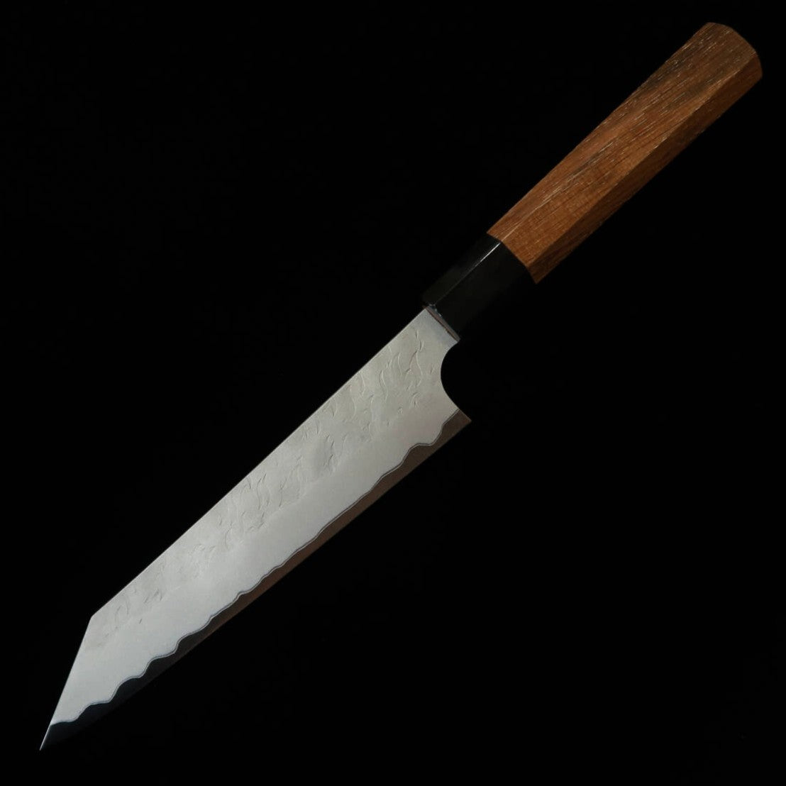 Nigara Cutelaria NIGARA Aogami Super Polido Martelado Kirituke Petty Cabo de Teca (95/150mm)