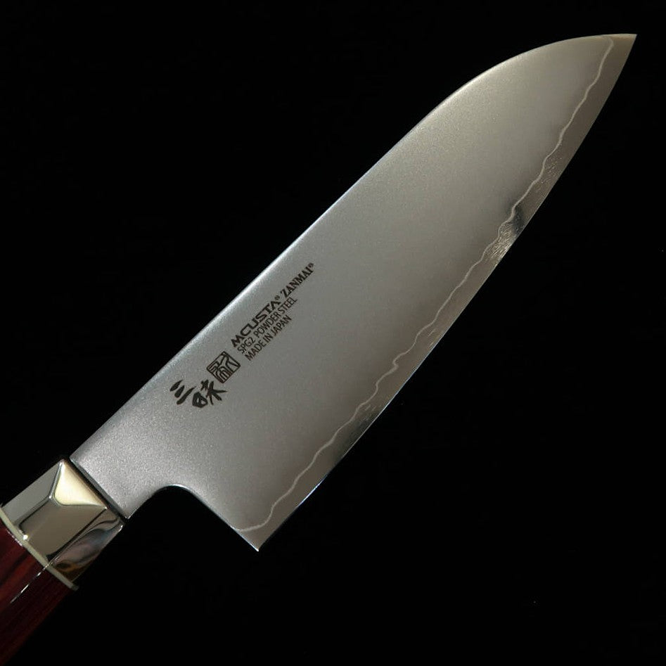 【Nuevo estándar】ZANMAI MCUSTA Revolution 3 Rojo Santoku pequeño (150mm)