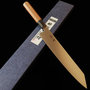 SUISIN 酔心 Kiritsuke INOX, hoja monobloque, mango de ichii hexagonal semi-redondo (270 mm)