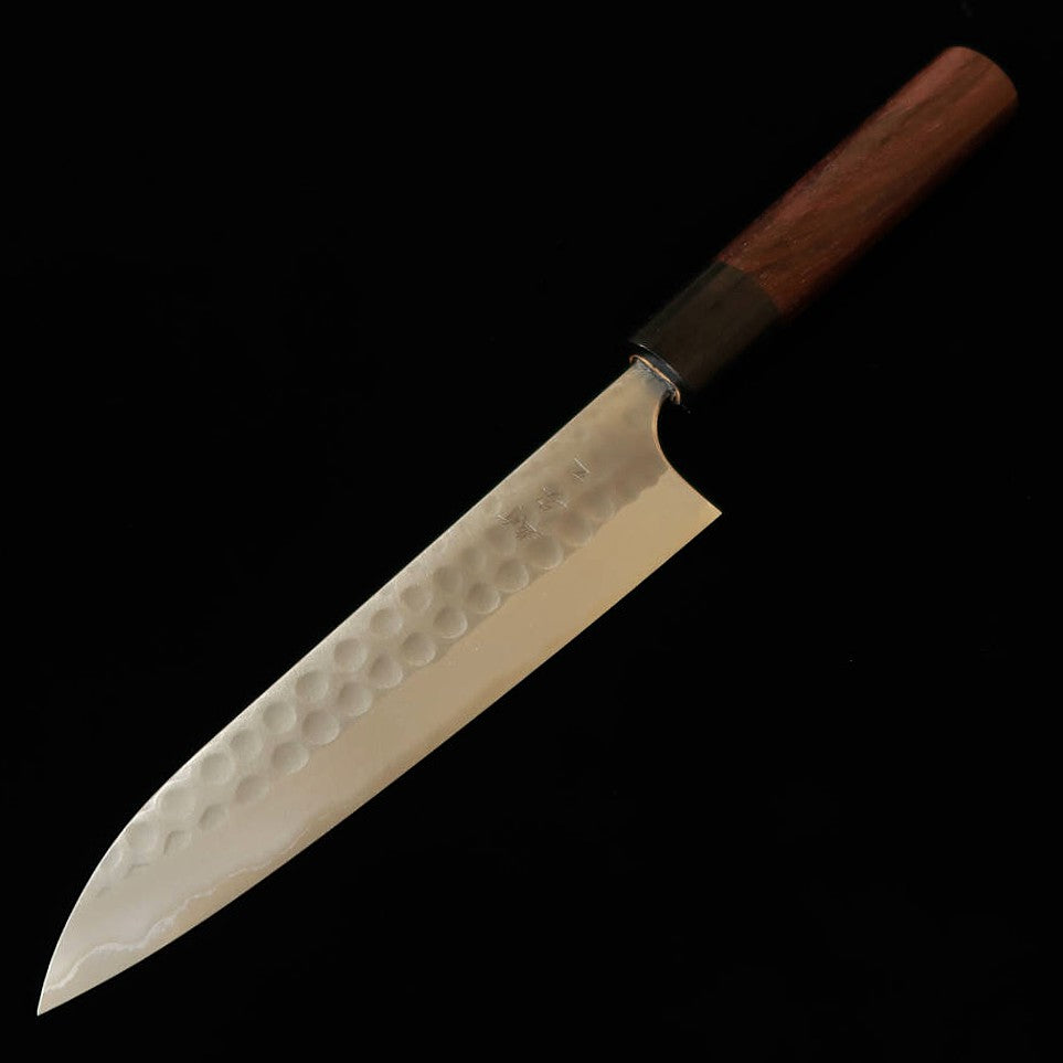 Anryu ANRYU Petty Acero azul super, acabado martillado, forja negra, mango octogonal de palisandro (150mm)