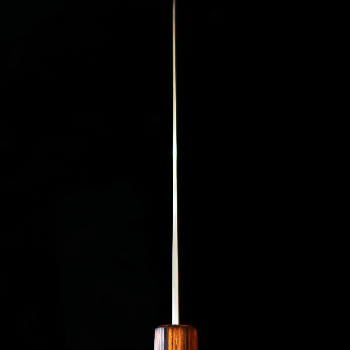 HADO Oinaru acero Shiro-gami #1, sanmai con cladding inoxidable, mango de roble ahumado negro, gyuto (240 mm)