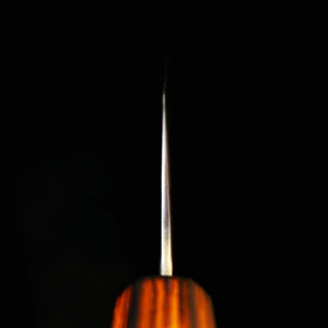 HADO Oinaru acero Shiro-gami #1, sanmai con cladding inoxidable, mango de roble ahumado negro, gyuto (240 mm)