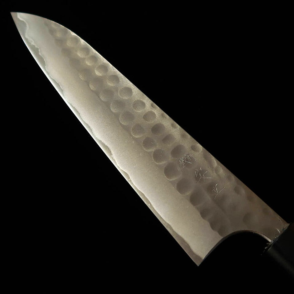 Anryu ANRYU Petty Acero azul super, acabado martillado, forja negra, mango octogonal de palisandro (150mm)