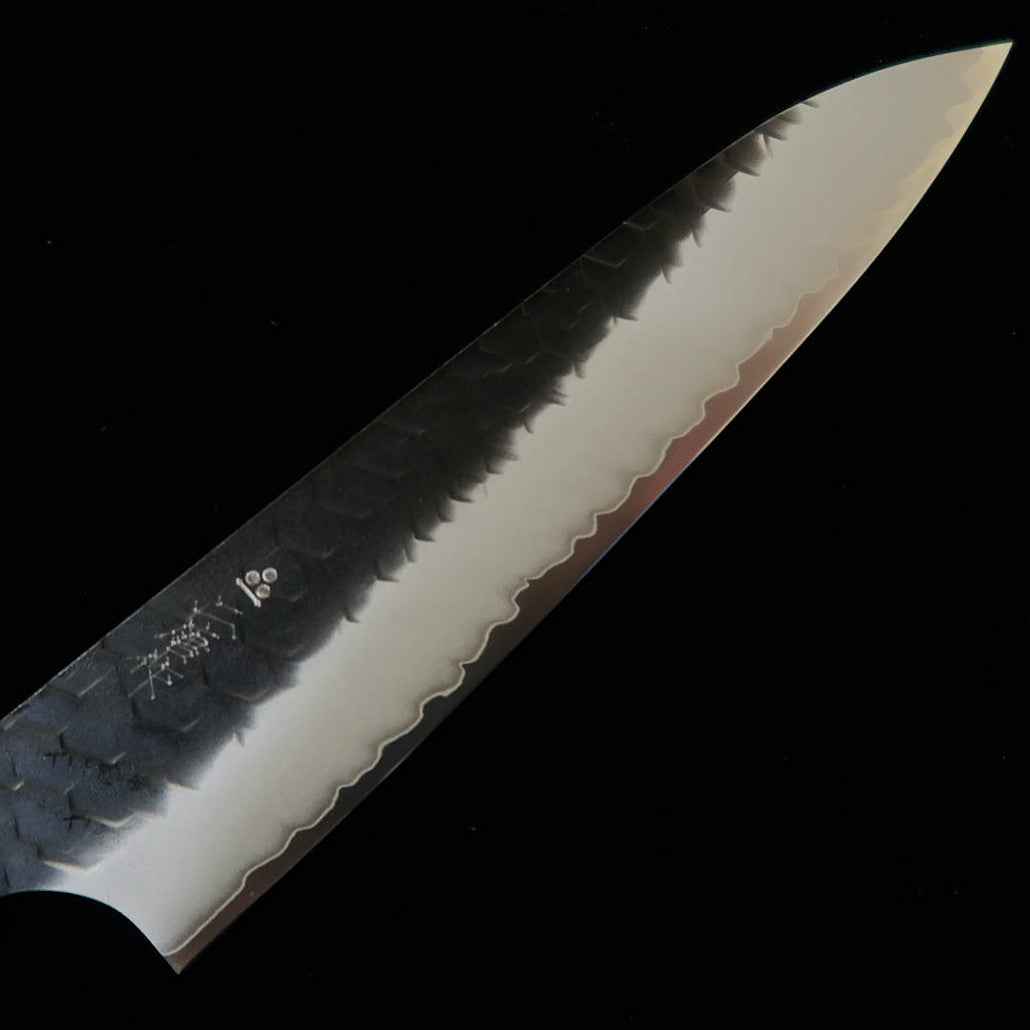 NIGARA Cutelaria Petty SG2 Tsuchime Kurouchi cabo octogonal de wenge (150mm)