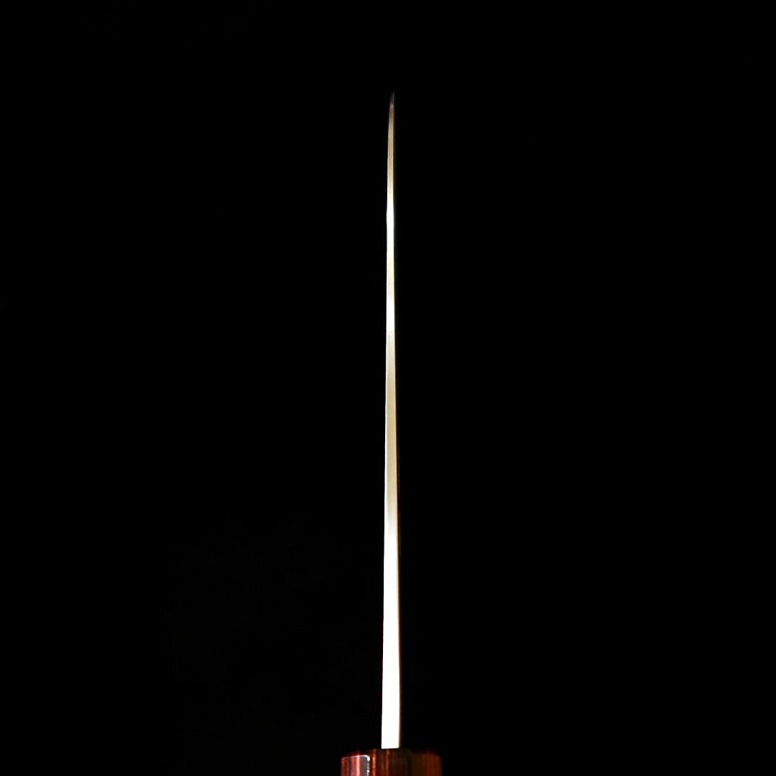 HADO Okina-ryu, Shirogami #1, inox plaqué, manche en zelkova, santoku (165 mm)