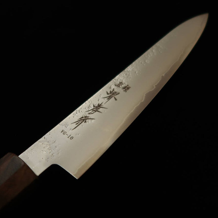SAKAITAKAYUKI Sakai Takayuki – Wa-Petty VG10, finition nashiji, manche octogonal monobloc en ébène (150 mm)
