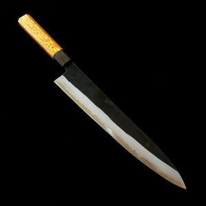 IKENAMI HAMONO Gyuto, Shirogami #1, Stainless Clad with Oak Handle (210-270mm)