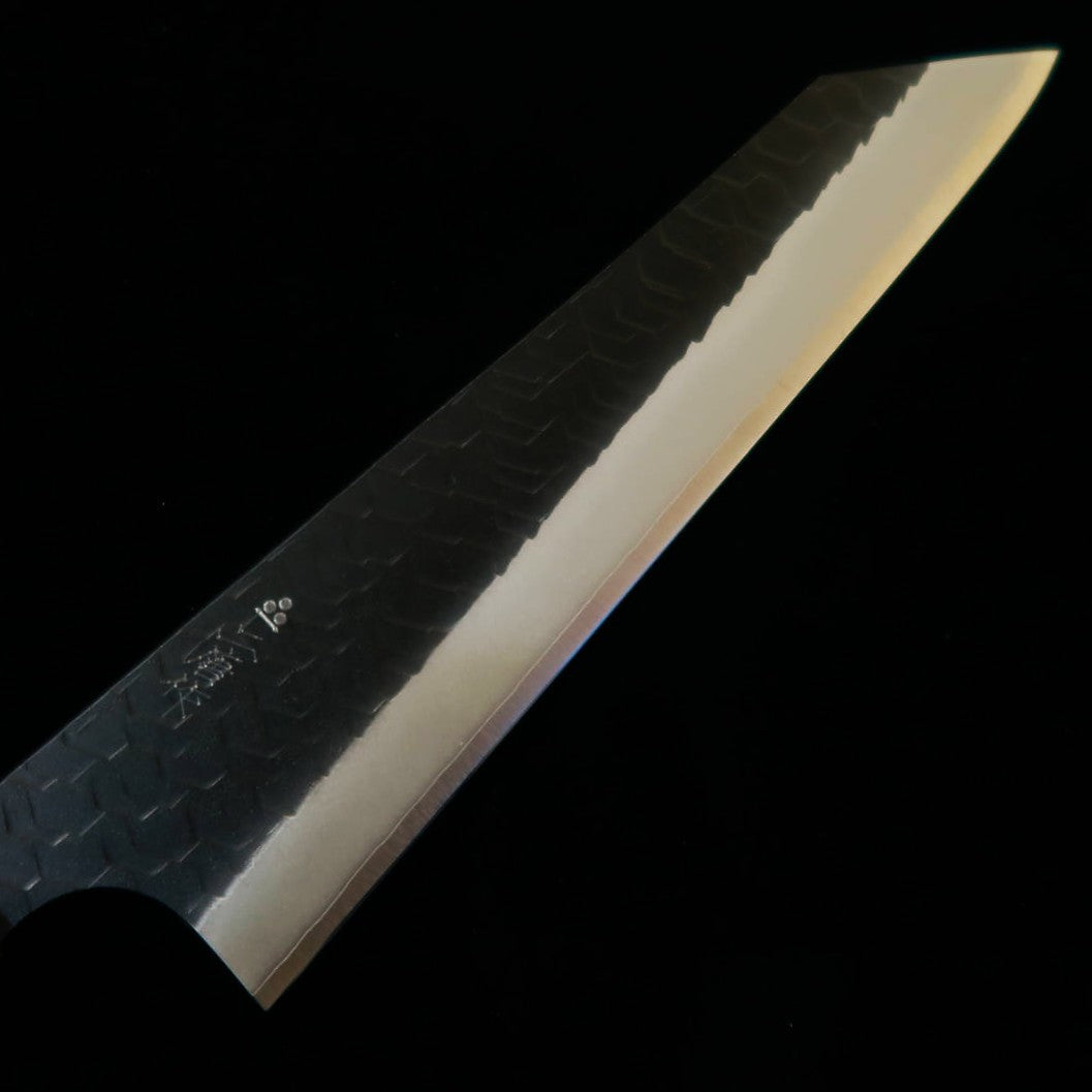 Couteau à désosser (Honesuki) Nigara (Nigara Hamono), acier SG2, finition Tsuchime Kurouchi (martelé et forgé brut), manche octogonal en wengé (170 mm)
