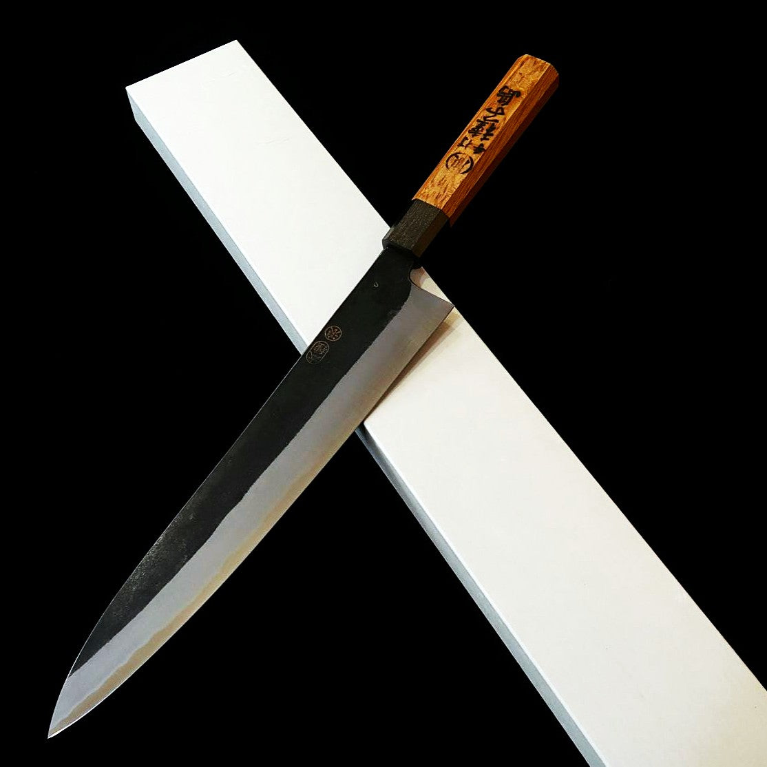 IKENAMI HAMONO Gyuto, Shirogami #1, Stainless Clad with Oak Handle (210-270mm)
