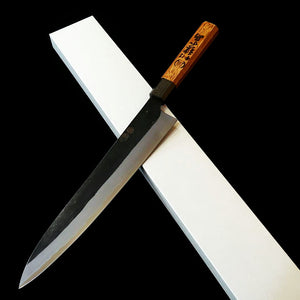 IKENAMI HAMONO Gyuto, Shirogami #1, Stainless Clad with Oak Handle (210-270mm)