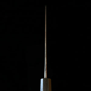 IKENAMI HAMONO Yanagiba, Shirogami No.1, Stainless Clad with Oak Handle Double-Edged (210mm)