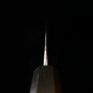IKENAMI HAMONO Yanagiba, Shirogami No.1, Stainless Clad with Oak Handle Double-Edged (210mm)
