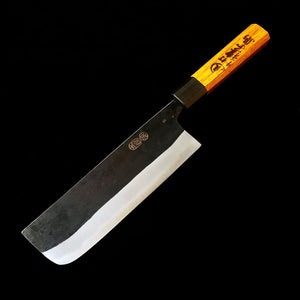 IKENAMI HAMONO Nakiri, Shirogami #1, Stainless Clad with Oak Handle (170mm)