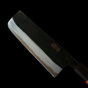 IKENAMI HAMONO Nakiri, Shirogami #1, Stainless Clad with Oak Handle (170mm)