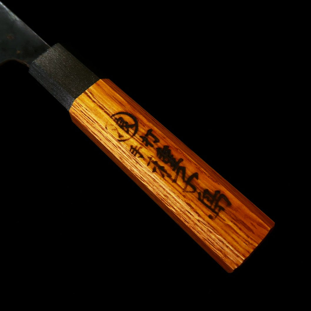 IKENAMI HAMONO Nakiri, Shirogami #1, Stainless Clad with Oak Handle (170mm)