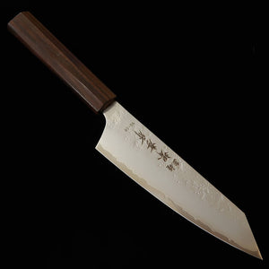 SAKAI TAKAYUKI Wa-Kensaki Santoku, VG10 Nashiji with Integrated Ebony Octagonal Handle (160mm)